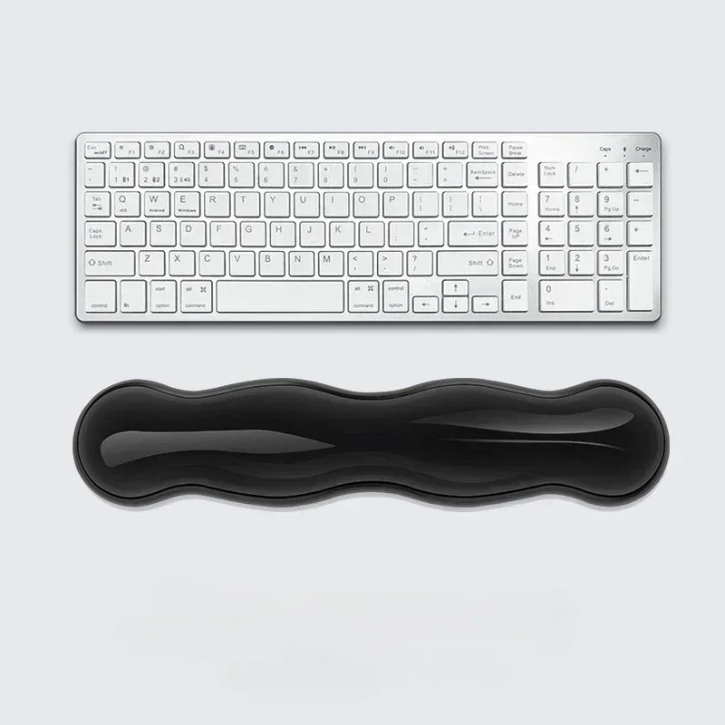 Mouse Pad with Wrist Rest, Keyboard Rest, Anti Slip Silicone Transparent Desktop Office Game Console, Mouse Wrist Rest