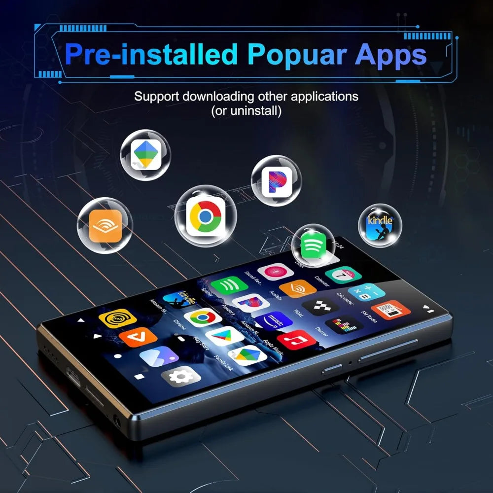 160GB MP3 Player, Bluetooth, WiFi, Spotify, Audible, Pandora, 4.7" Display, 512GB‌