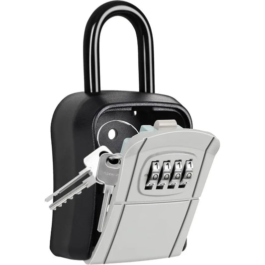 Portable Key Lock Box with Secure Key Holder Safe for Indoor and Outdoor Use Ideal for Garage Garden Store Weatherproof Design