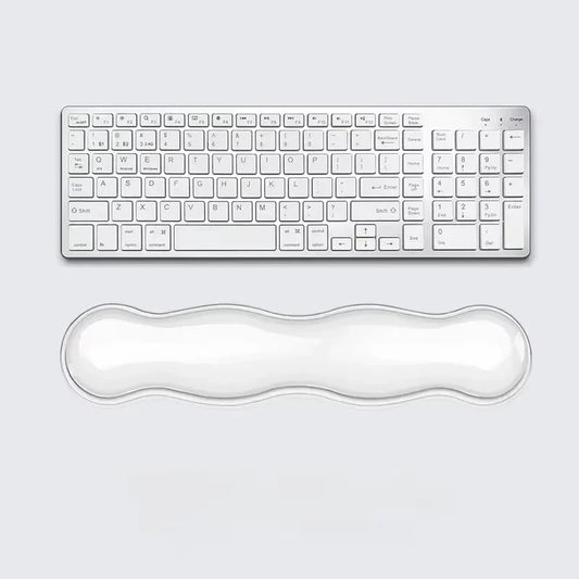 Mouse Pad with Wrist Rest, Keyboard Rest, Anti Slip Silicone Transparent Desktop Office Game Console, Mouse Wrist Rest