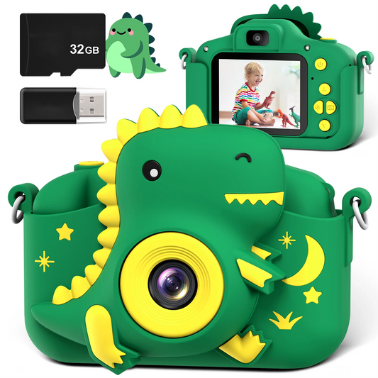 2.0" Kid‘s Digital Camera Rechargeable Cartoon Camera Toy 20MP 1080P HD Mini Selfie Camera Gift For Boys Girls
